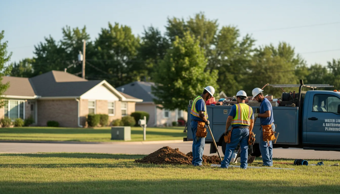 Residential water line and bathroom plumbing service in Ong, NE